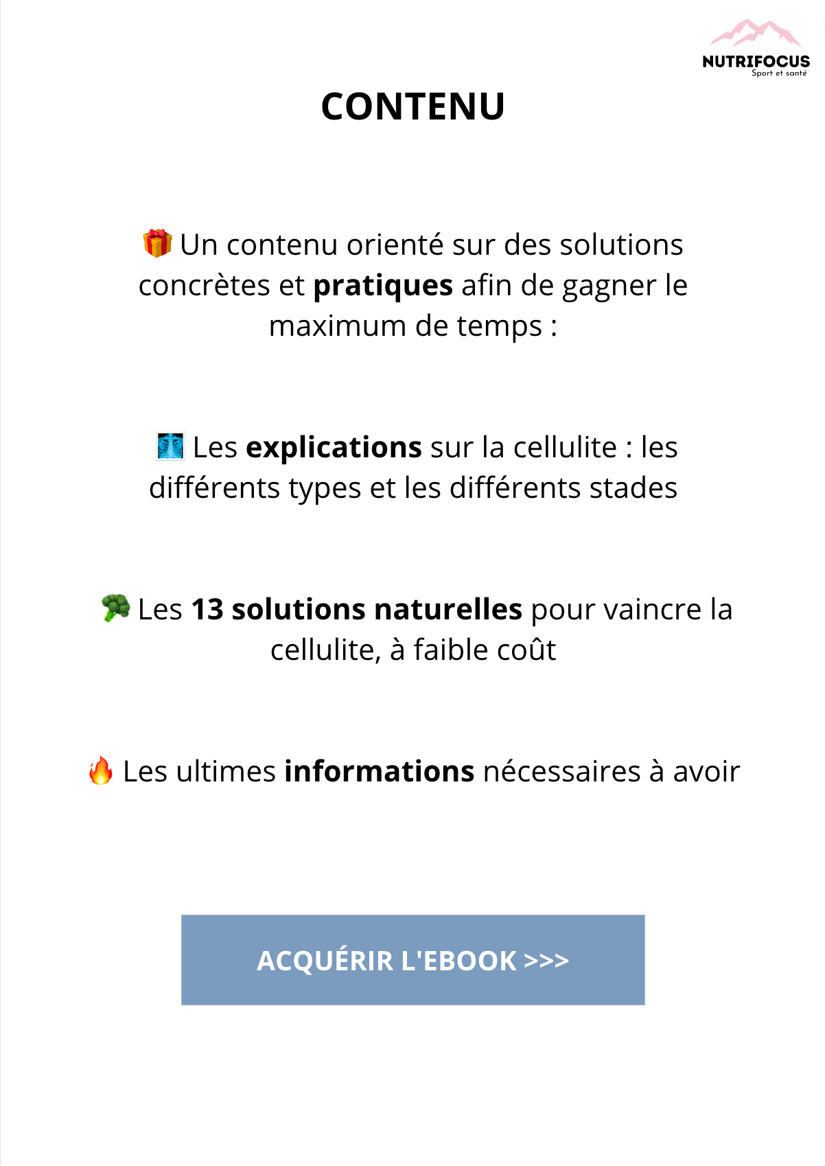 Ebook : les solutions pour efficacement diminuer la CELLULITE